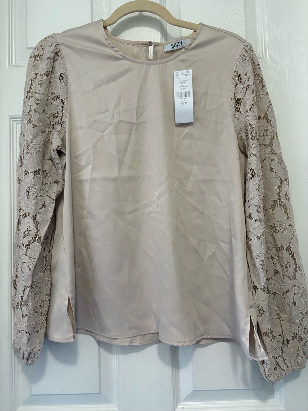 Suzy shier satin blouse
